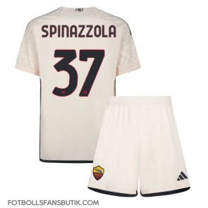 AS Roma Leonardo Spinazzola #37 Replika Bortatröja Barn 2023-24 Kortärmad (+ Korta byxor)